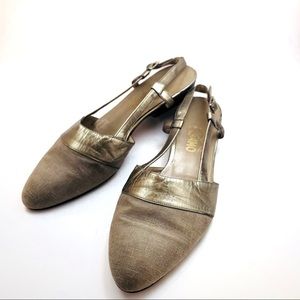 Vintage Ferragamo Sling Back Flats!